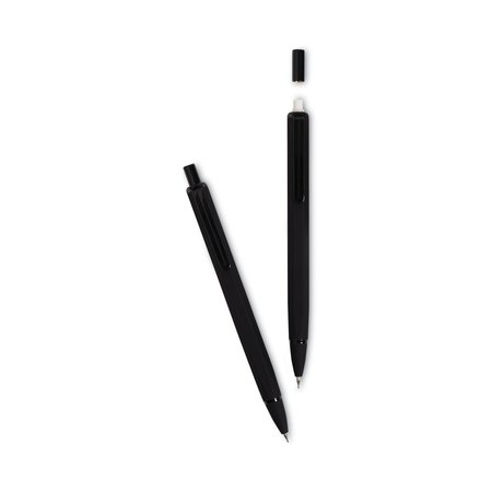 U Brands Cambria Soft Touch Mechanical Pencil, 0.7 mm, HB (#2), Black Lead, Black Barrel, 12PK 5008U0124